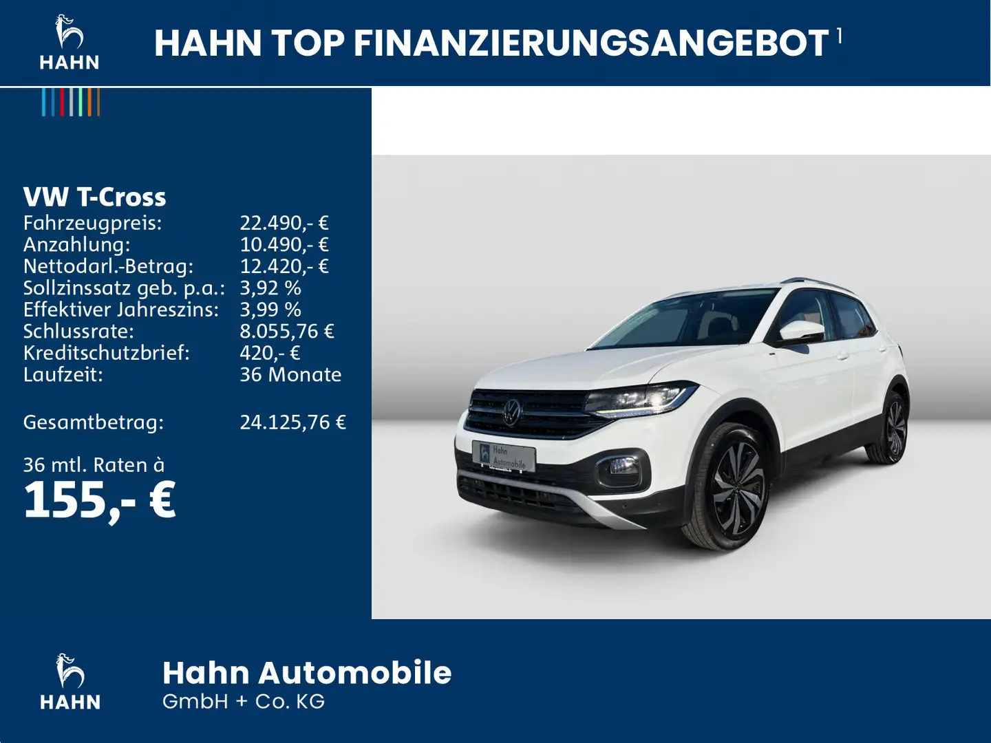 Volkswagen T-Cross 1.0TSI DSG Style LED Navi ACC Sitzh CAM Weiß - 2
