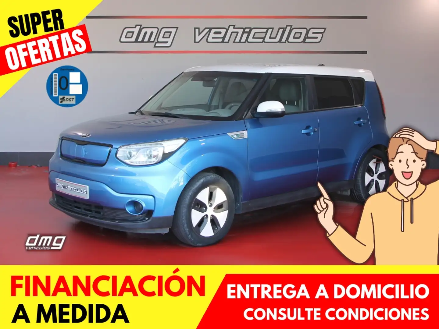 Kia Soul Eléctrico CHAdeMO Bleu - 1