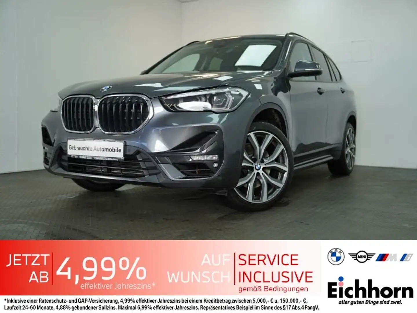 BMW X1 sDrive20i Sport Line *PGSD.RFK.HUD.NAVI+.PDC* Gris - 1