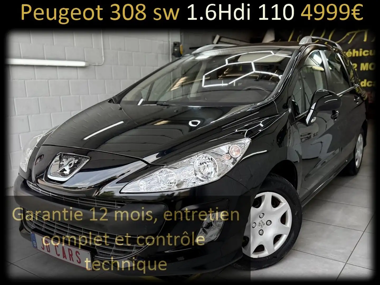 Peugeot 308 SW 1.6 HDi 110‼️GARANTIE 1 AN CTOK‼️ Schwarz - 1