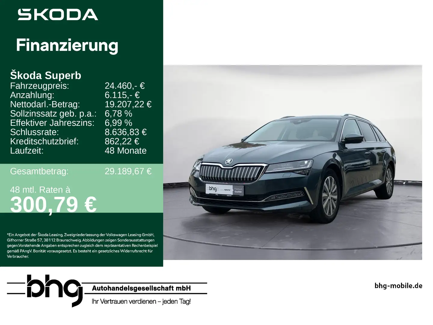 Skoda Superb Combi 1.4 TSI iV DSG Style Grigio - 1
