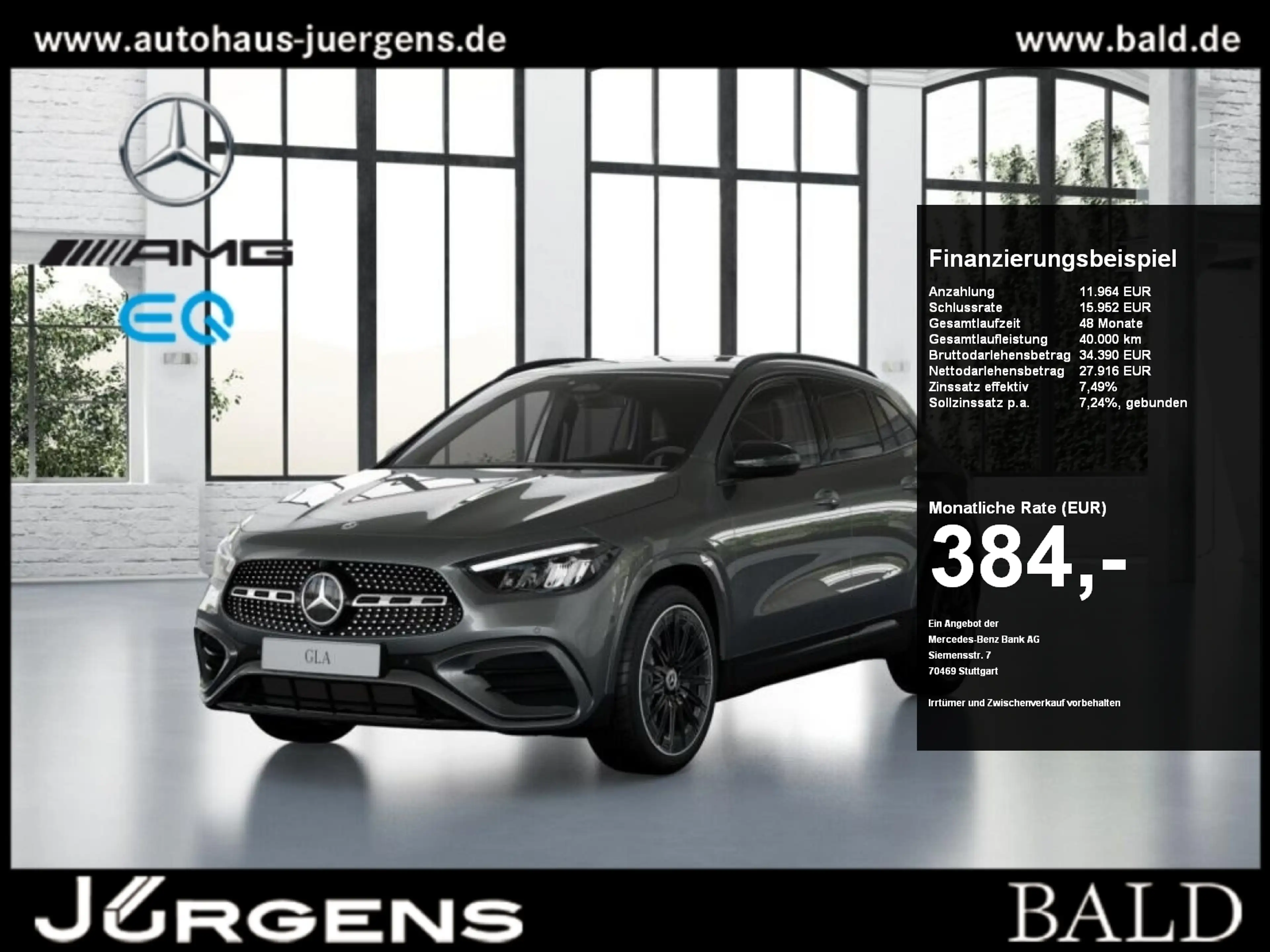 Mercedes-Benz GLA 180 AMG-Sport+Night+Ambiente+AHK+Cam+LED+PTS