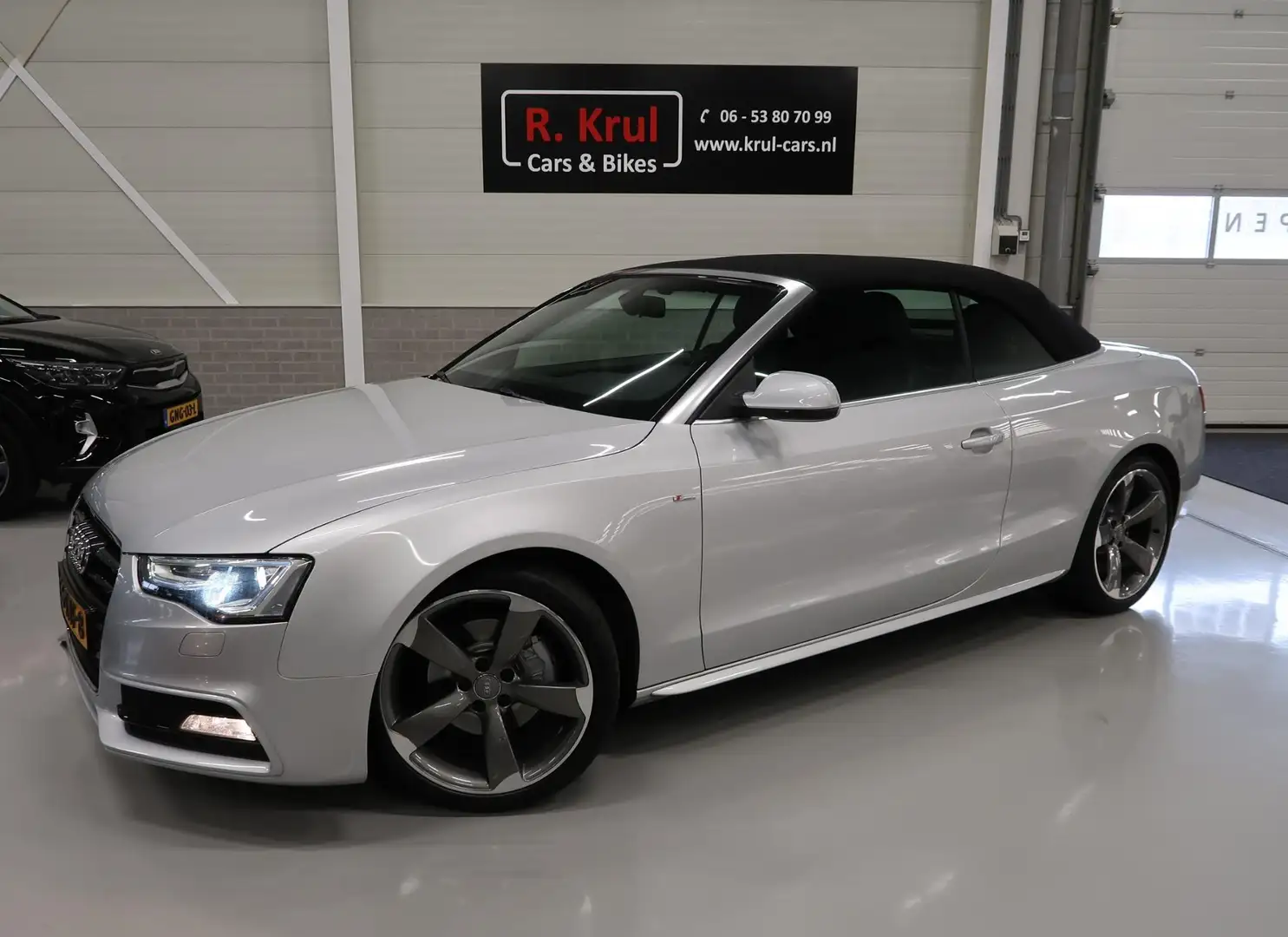 Audi A5 Cabriolet 1.8 TFSI Pro Line S 2x S Line Zwart Leer Gris - 2