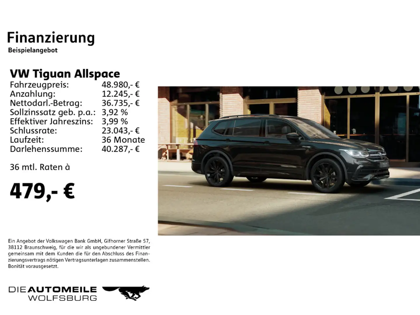 Volkswagen Tiguan Allspace 2.0 TDI 4Motion DSG R-Line Matri Schwarz - 2