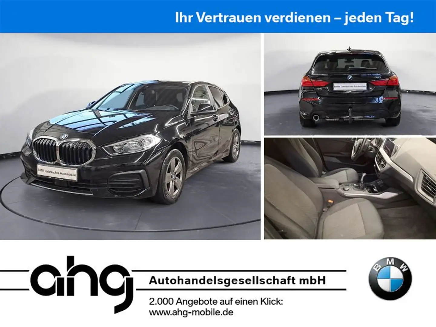 BMW 118 i Advantage AHK PDC Sitzhzg Noir - 1