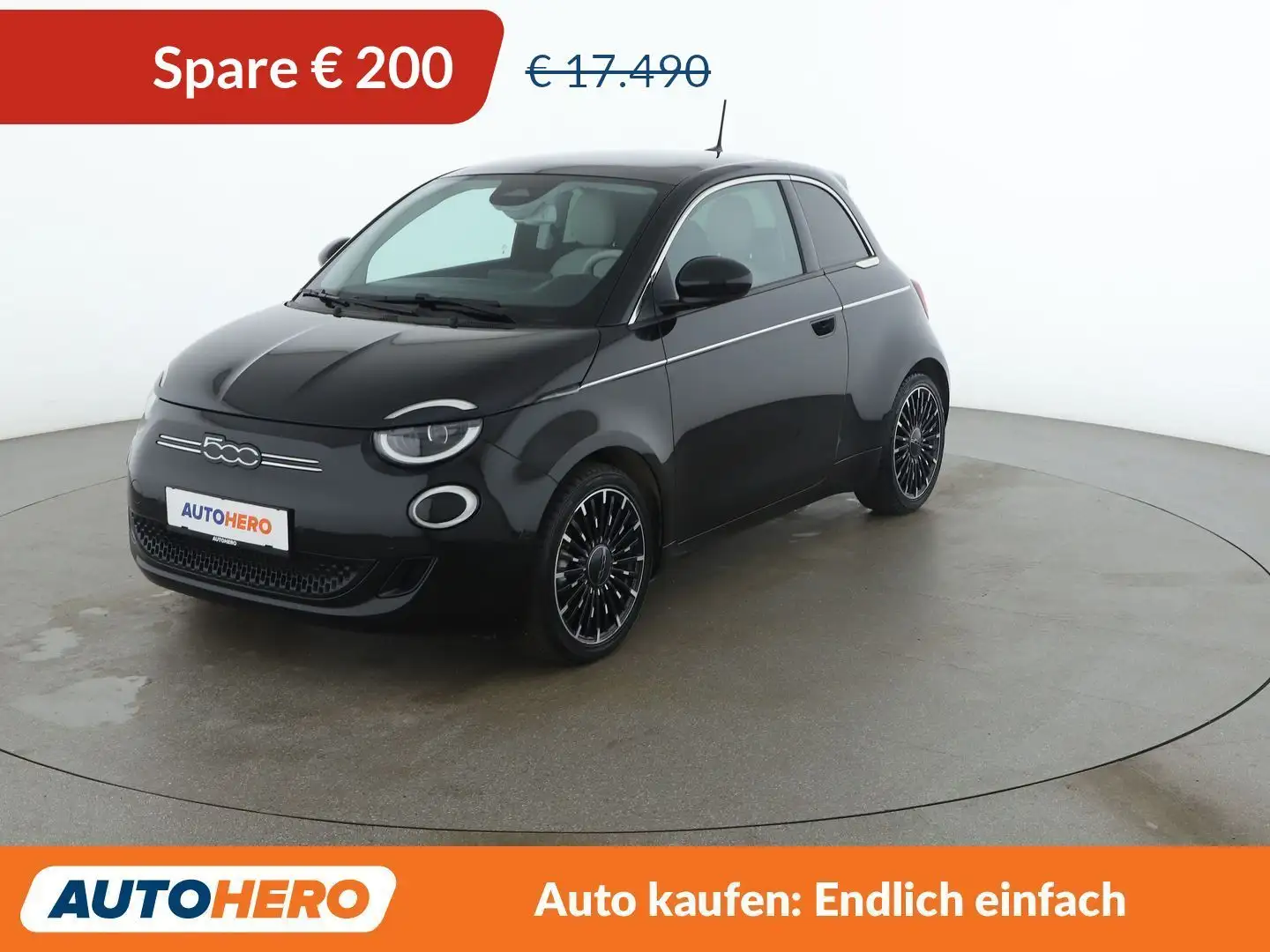 Fiat 500e electric drive 87 kW 3+1 La Prima Schwarz - 1