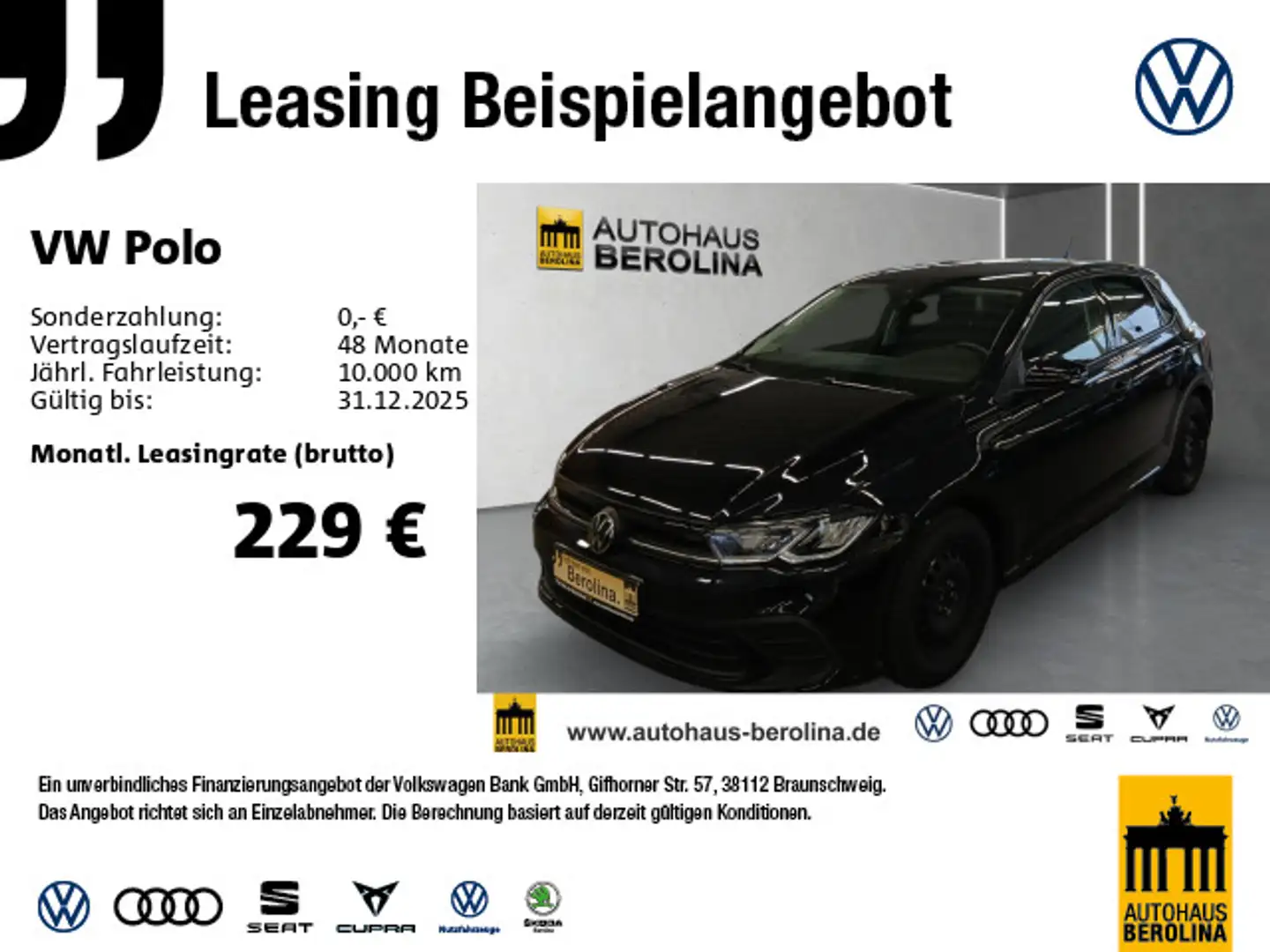 Volkswagen Polo 1.0 TSI Life DSG *NAV*Digi.C-Pro*LED*SHZ* Schwarz - 1