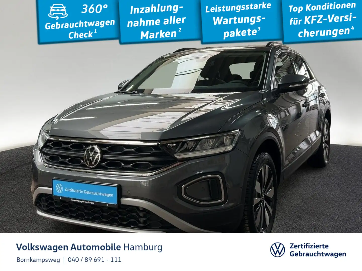 Volkswagen T-Roc 1.5 TSI Move DSG Rückfkamera Navi Sitzhzg Gris - 1