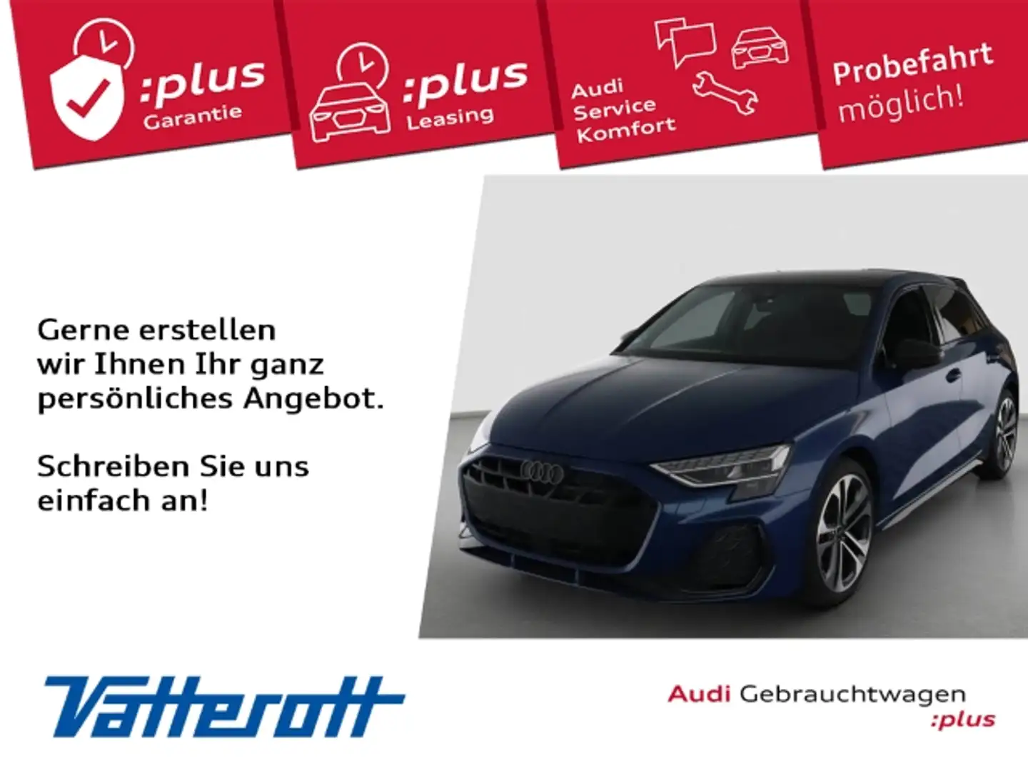 Audi A3 Sportback 35 TDI S line HUD AHK Pano Carbon Blau - 1