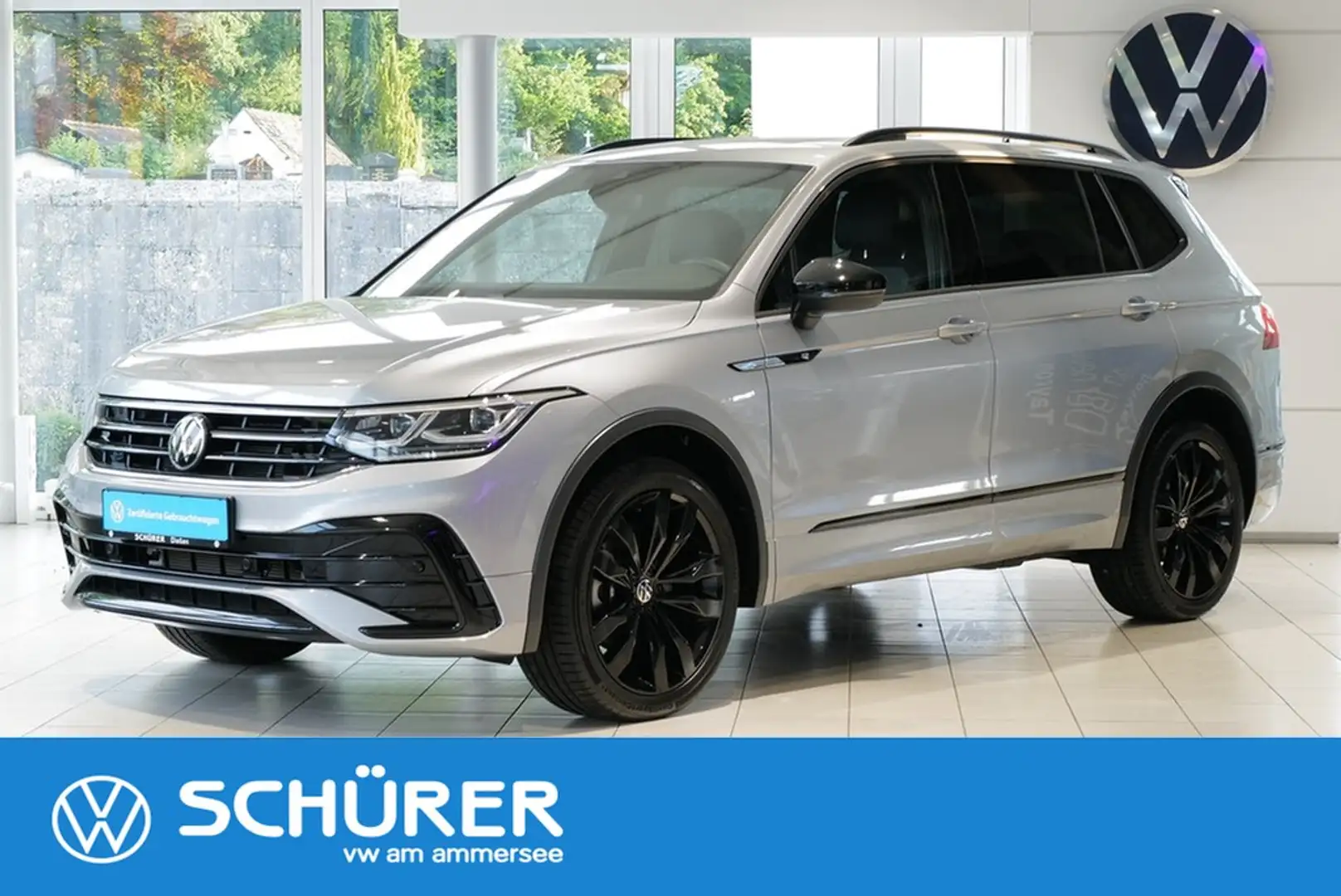 Volkswagen Tiguan Allspace R-Line 4Motion Blackstyle 7.Sitzer Pano StdHz H... Argent - 1