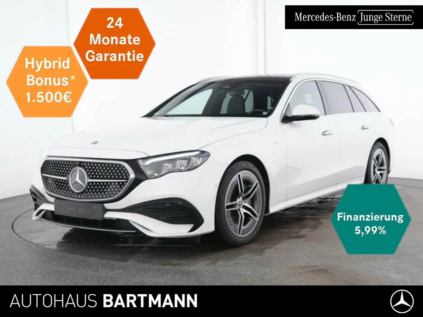 Mercedes-Benz E 300 E 300 e T AMG+PANO+360°+ AHK+LED+DISTRONIC+TOTWI Weiß - 1