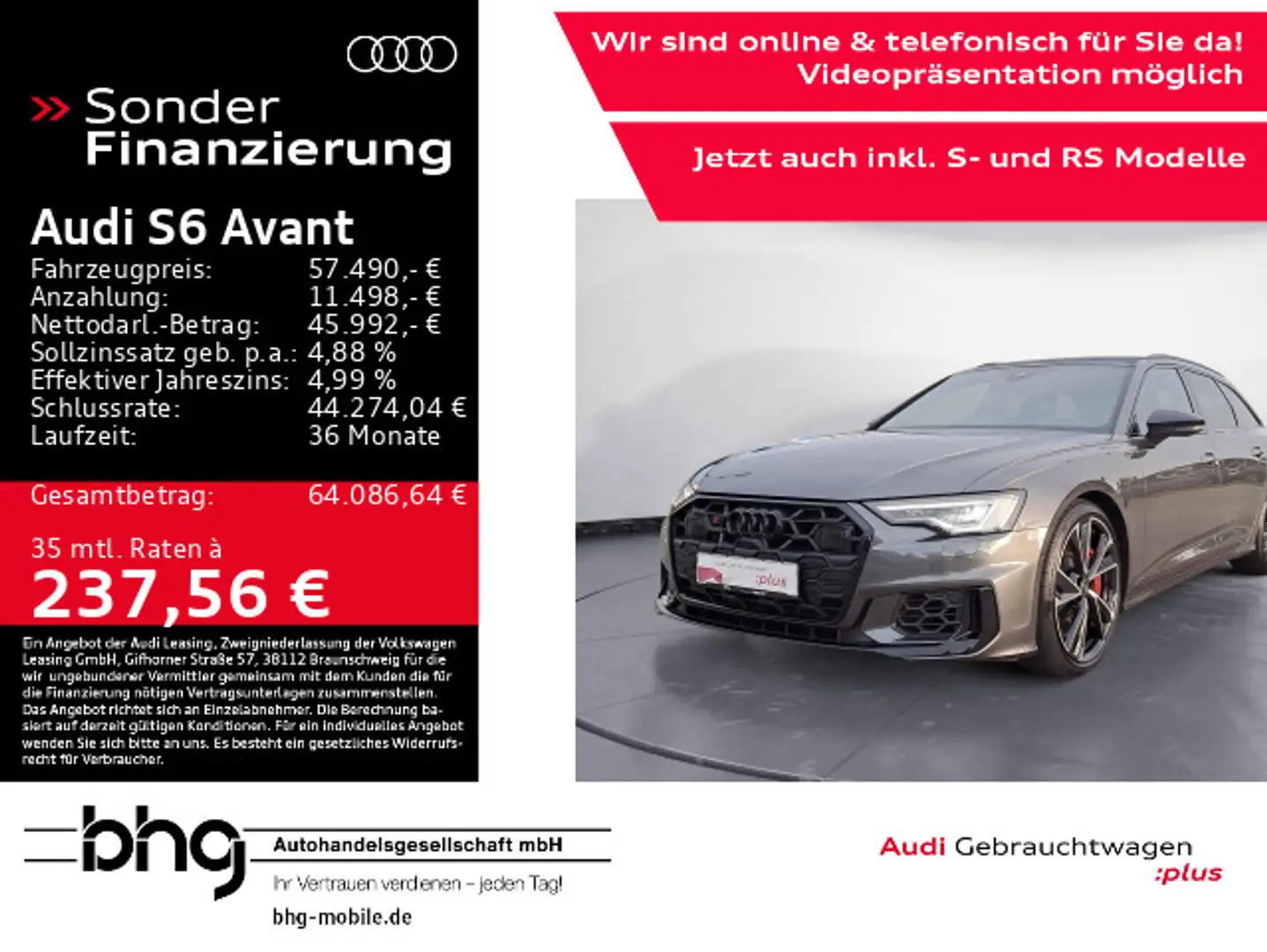 Audi S6 TDI quattro Pano SportsitzPlus Kamera Grey - 1