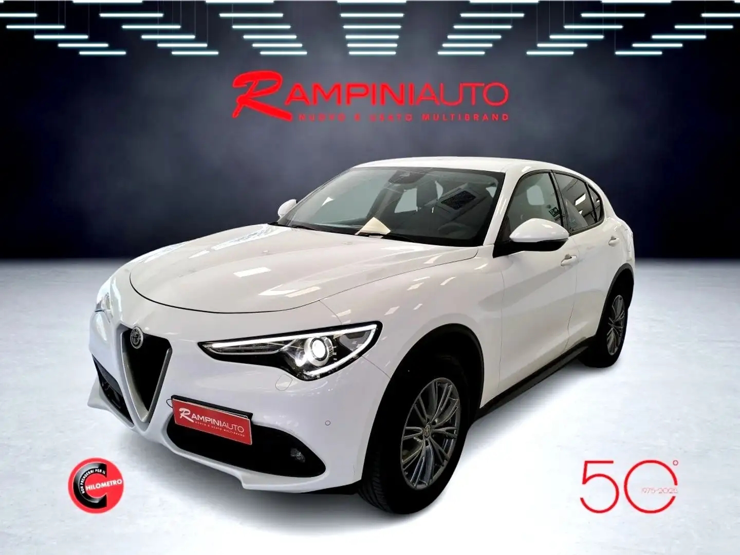 Alfa Romeo Stelvio 2.2 Turbodiesel 210 CV AT8 Q4 Iva Esposta Bianco - 2