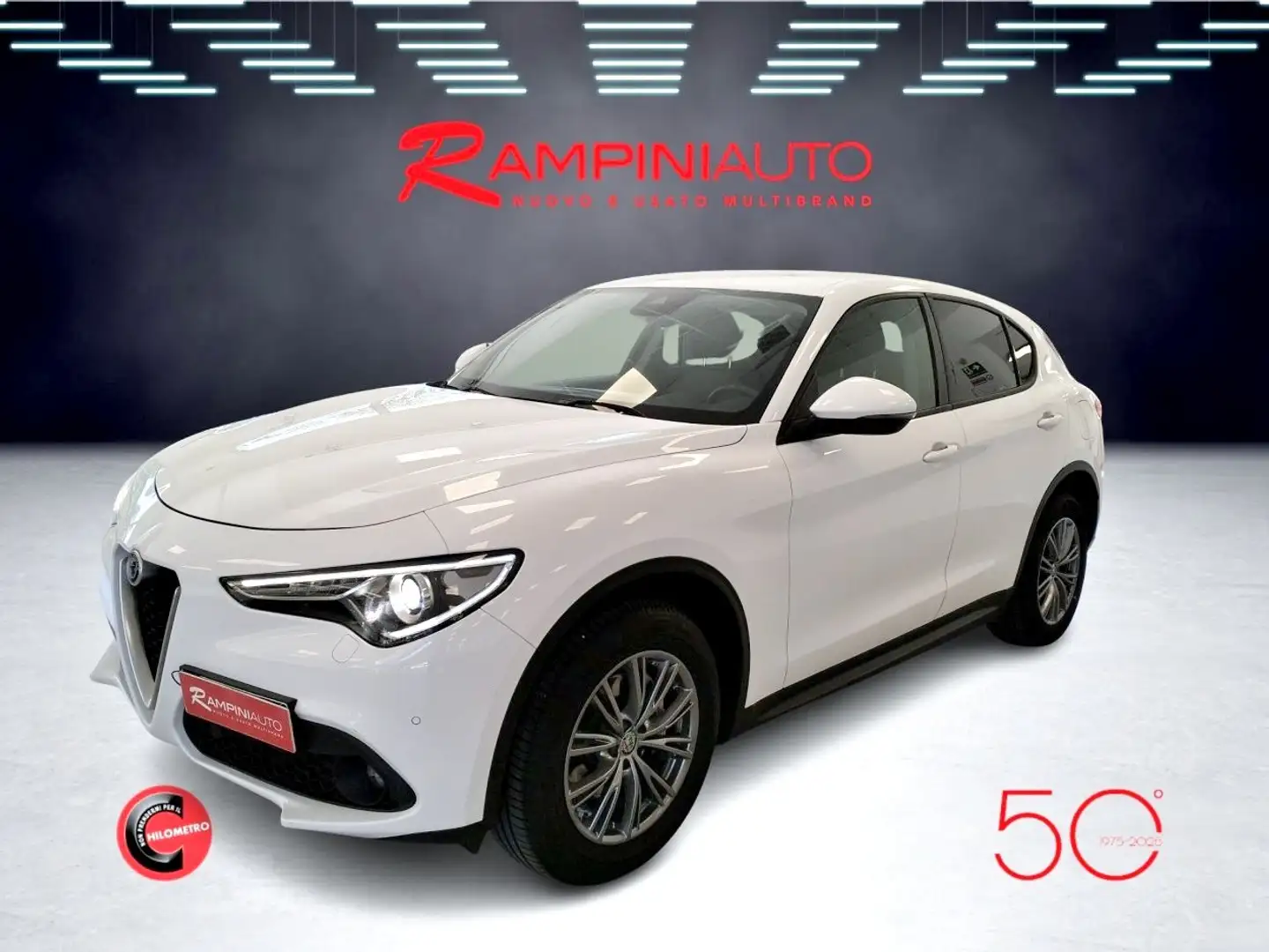 Alfa Romeo Stelvio 2.2 Turbodiesel 210 CV AT8 Q4 Iva Esposta Bianco - 1