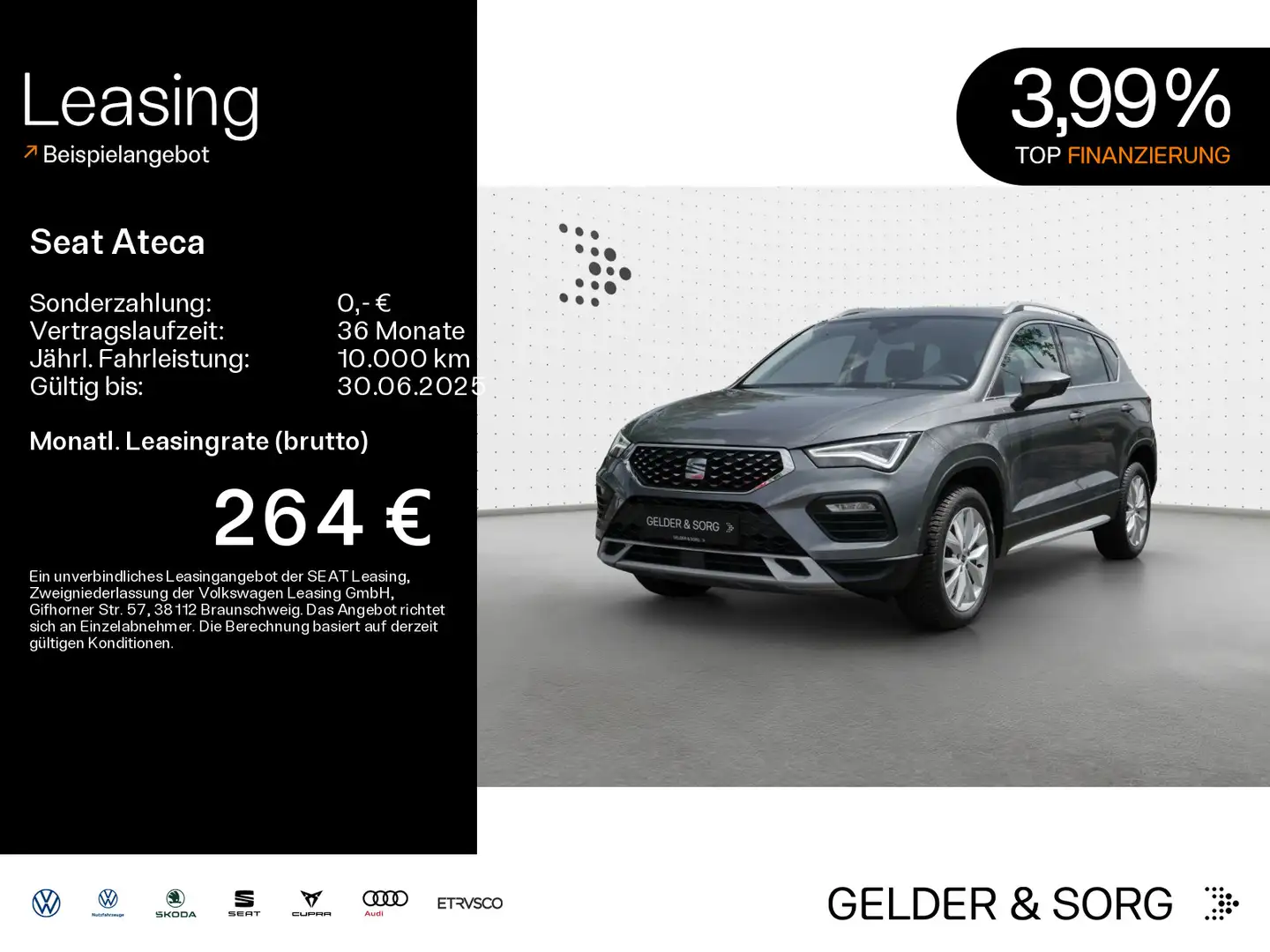 SEAT Ateca Xperience 1.5 TSI AHK*RFK*LED*Navi*ACC Grey - 1
