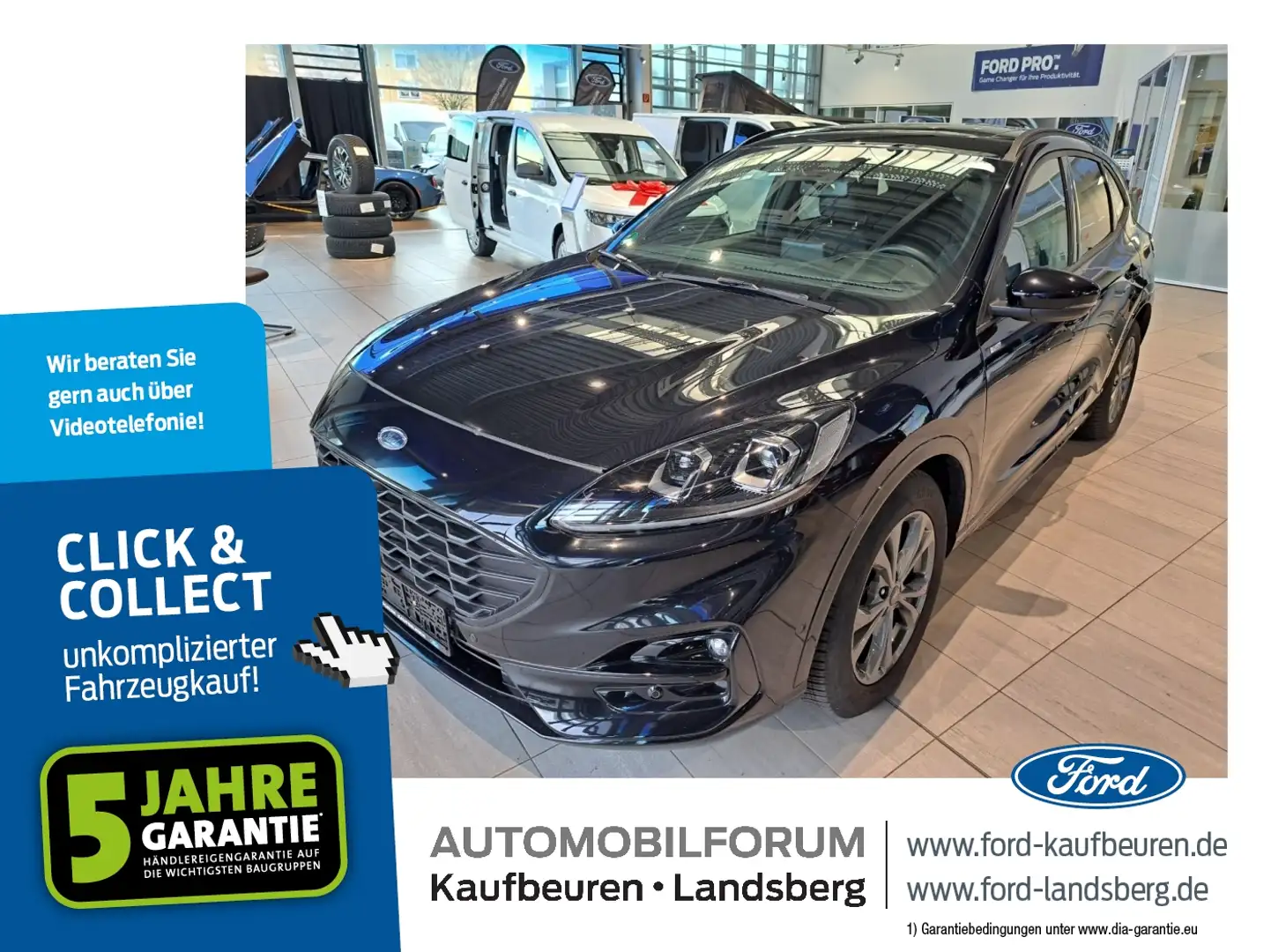 Ford Kuga 1.5 EcoBoost ST-Line X LED AHK ACC Navi Pano Noir - 1