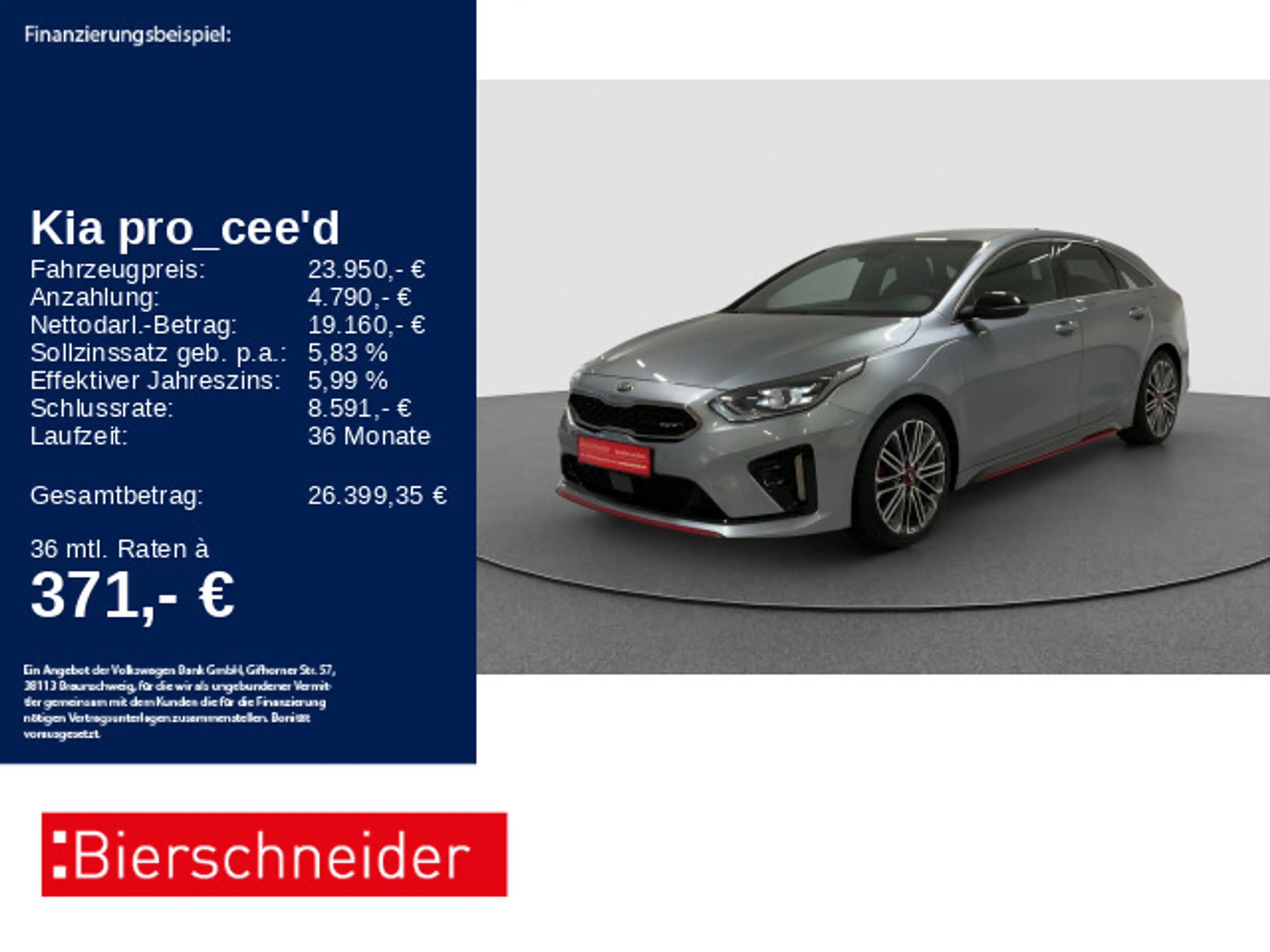 Kia ProCeed / pro_cee'd ProCeed 1.6 T-GDI DCT GT LED NAVI CAM JBL