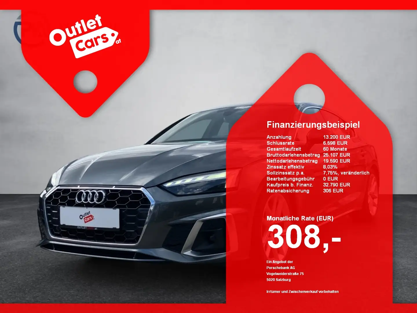 Audi A5 SB 35 TDI S-Line Aut. MATRIX+B&O+LEDER+ASSIST Grau - 1
