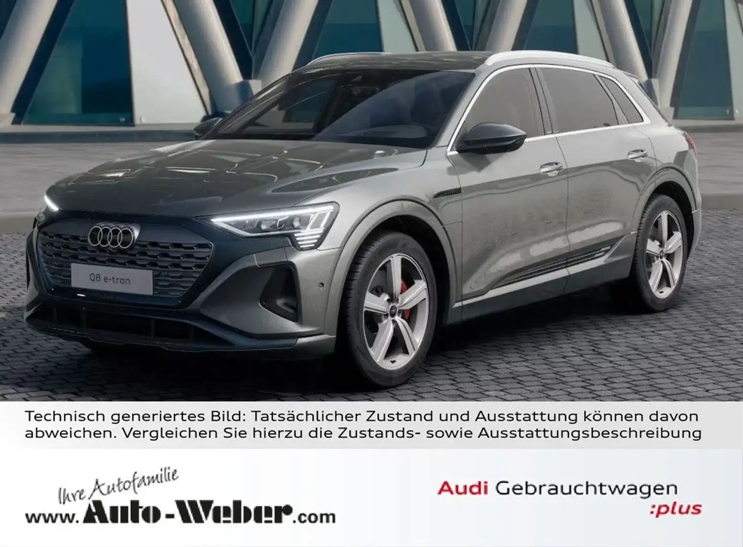 Audi Q8 e-tron 55 qu HuD REMOTE 360° MEMORY MATRIX Gris - 1