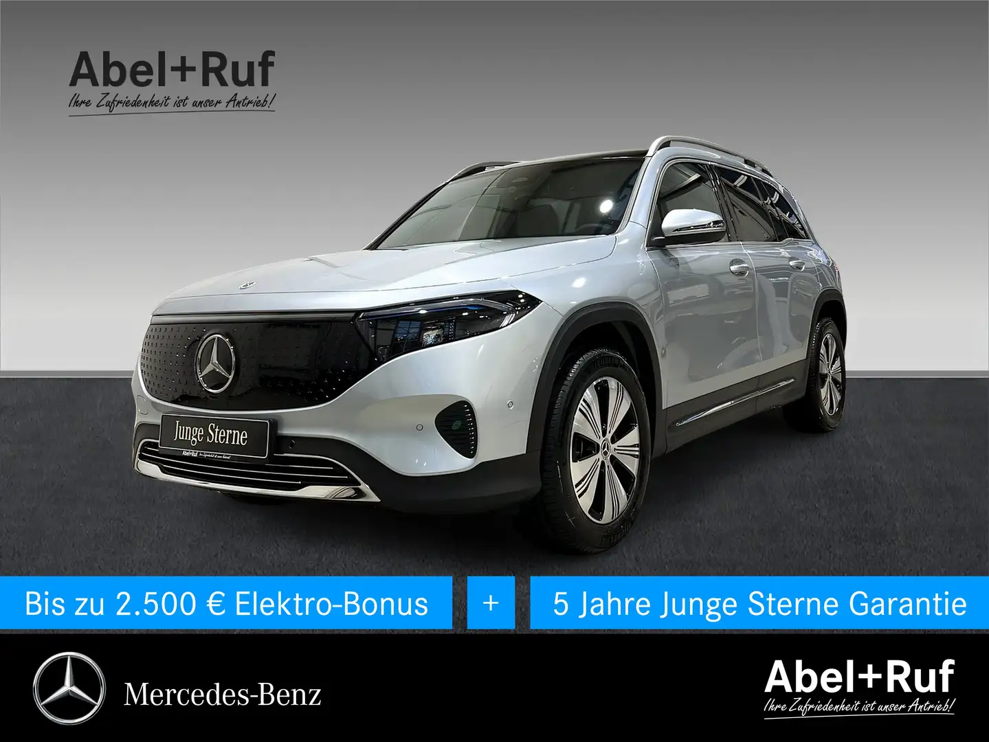 Mercedes-Benz EQB 250 + PROGRESSIVE+LED+Kamera+Pano+TotW+7-Sitz Silber - 1