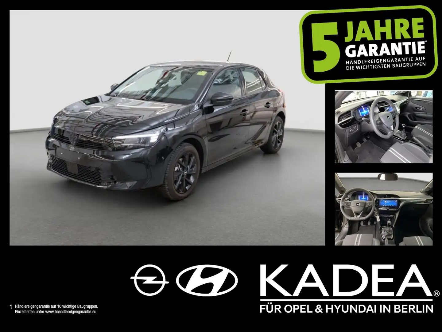 Opel Corsa F 1.2 Turbo GS Kamera,Lenk+Sitzhzg,LED,PDC, Schwarz - 1