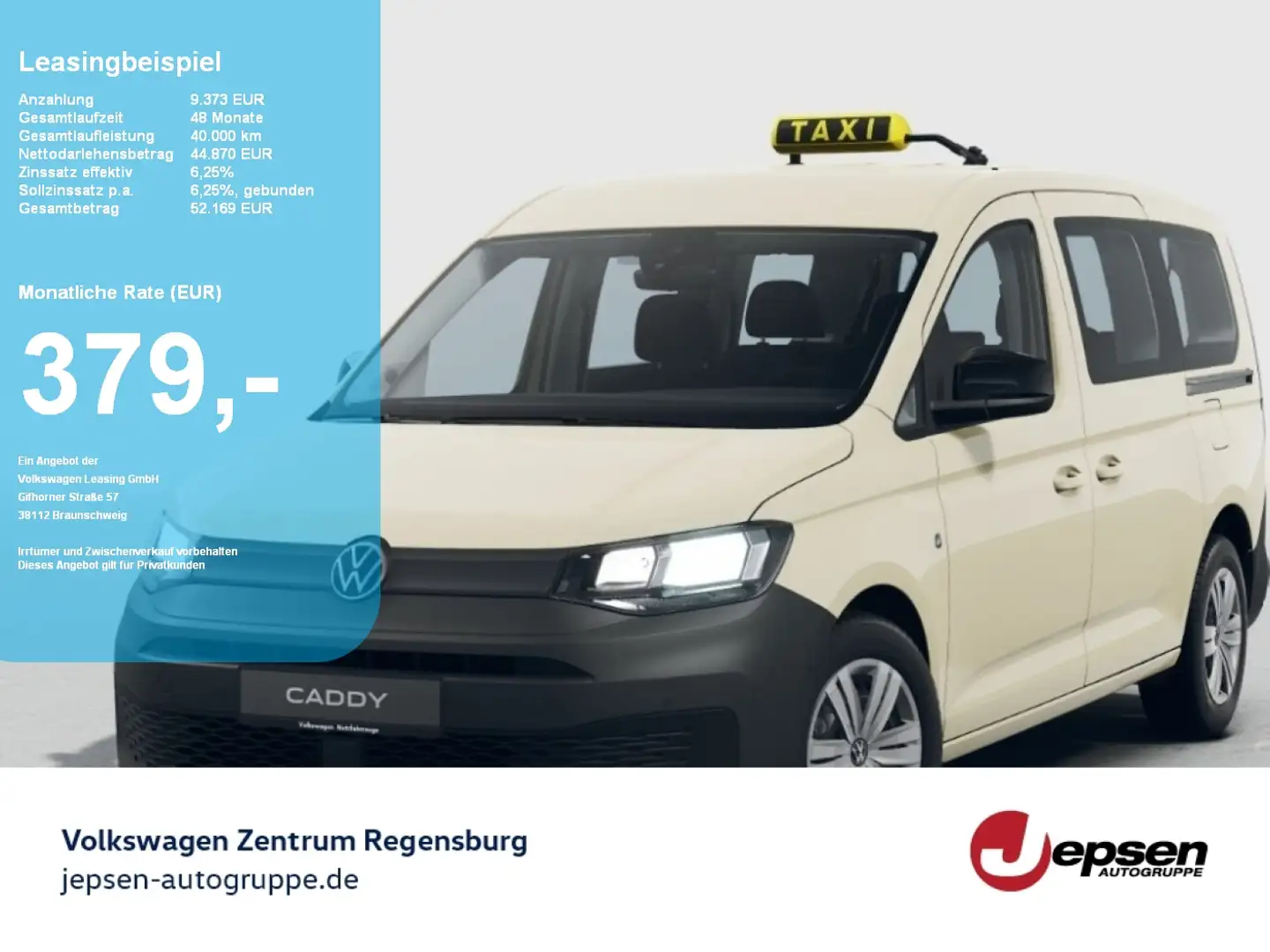 Volkswagen Caddy Maxi TAXI 7-Sitzer 2.0 TDI DSG ParkAssist Beige - 1