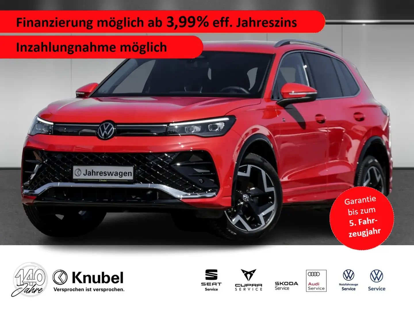 Volkswagen Tiguan R-Line 2.0 TDI DSG 4M AHK/AreaView/DCC Rot - 1