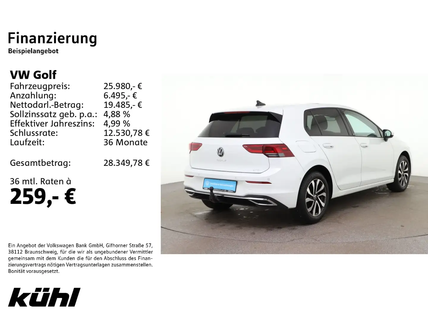 Volkswagen Golf 8 VIII 1.5 eTSI DSG Active LED+ ACC Kamera Weiß - 2