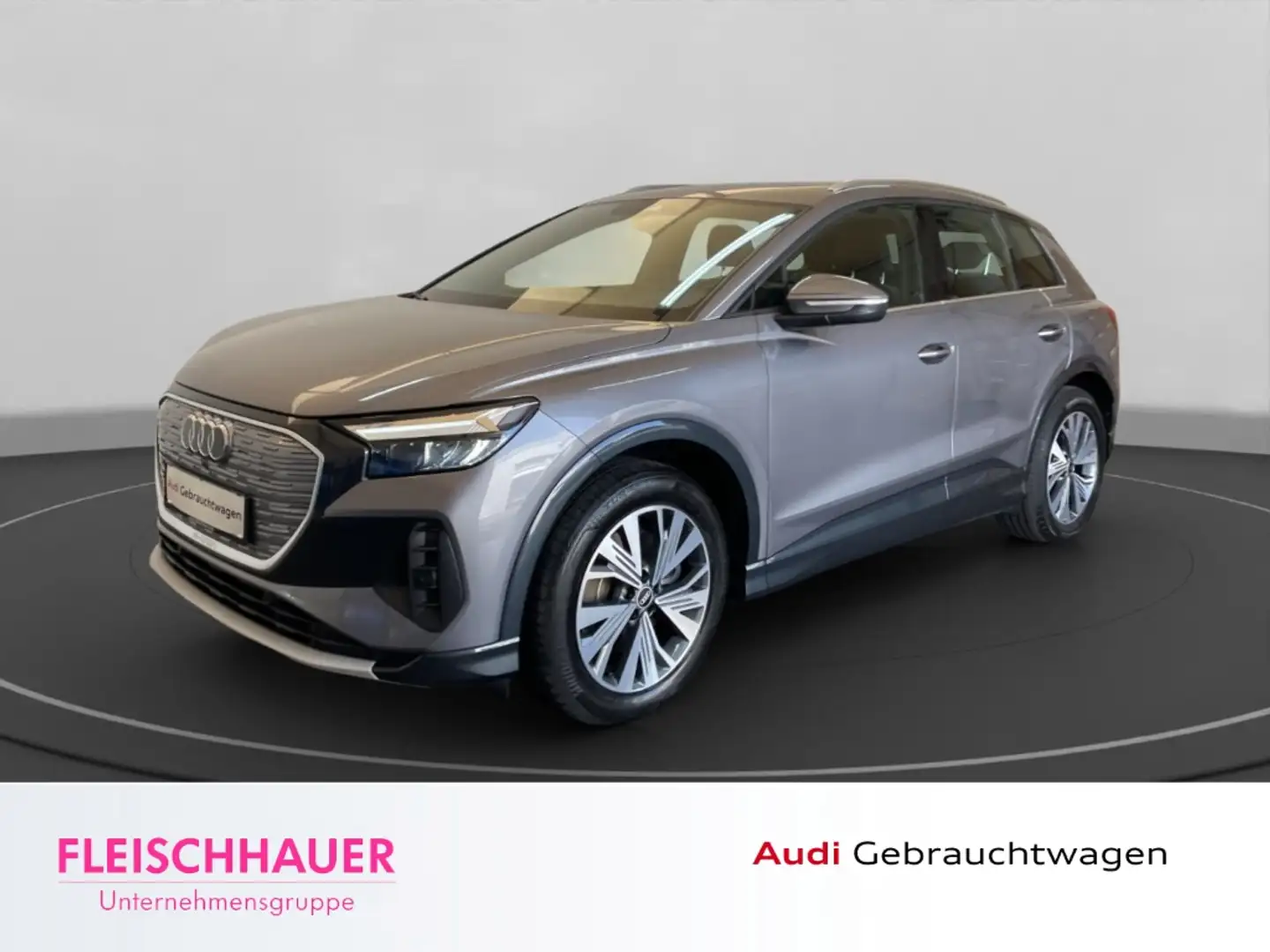 Audi Q4 e-tron 40 LED DAB PDCv+h Klimaautom Temp Leder Ambientebe Gris - 1