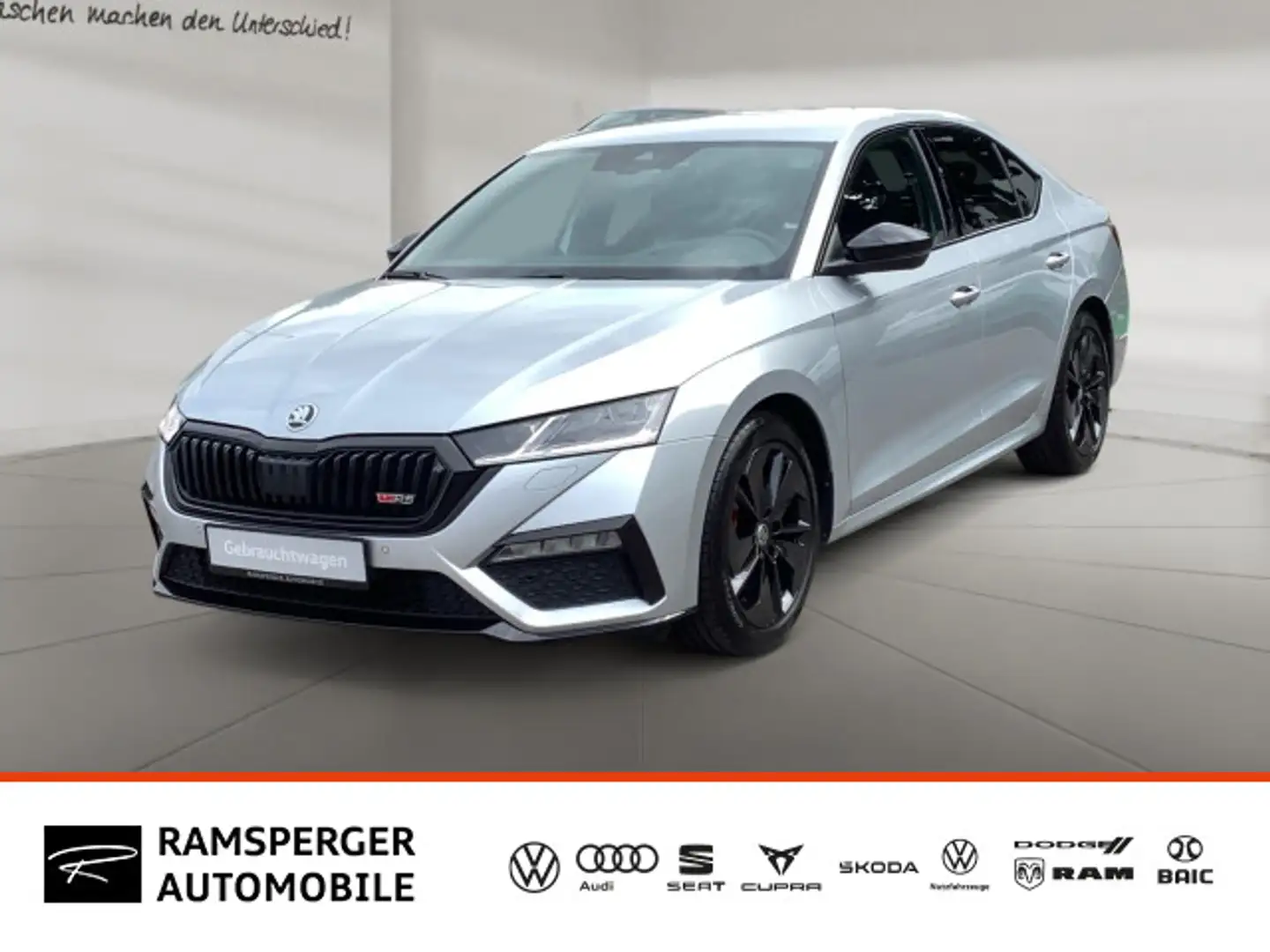 Skoda Octavia 2.0 TDI DSG RS GRA Navi Matrix SHZ PDC Silber - 1