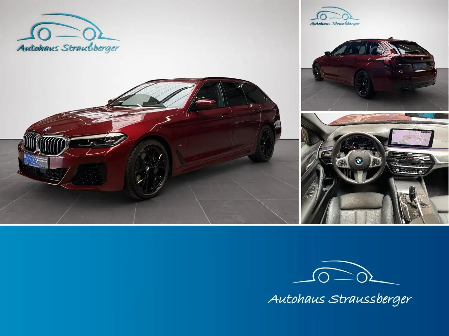 BMW 530 d xDrive M Sport ACC AHK MFL RFK 4ZK 3D View Rouge - 1