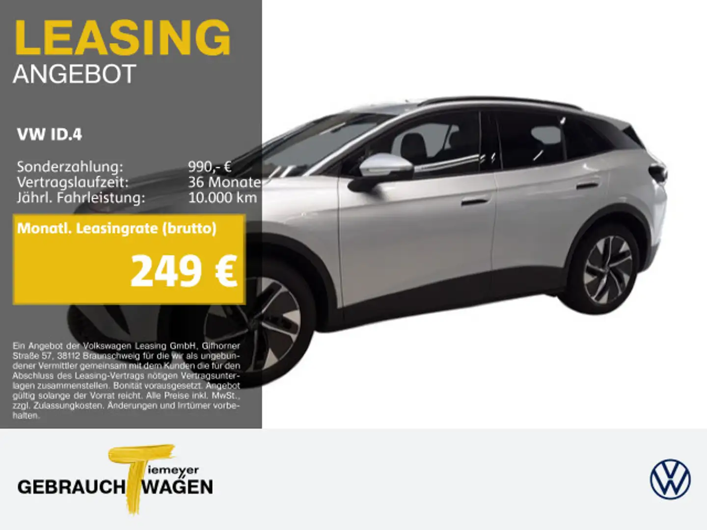 Volkswagen ID.4 PURE LM19 HARMAN WÄRMEP. HuD Silber - 1