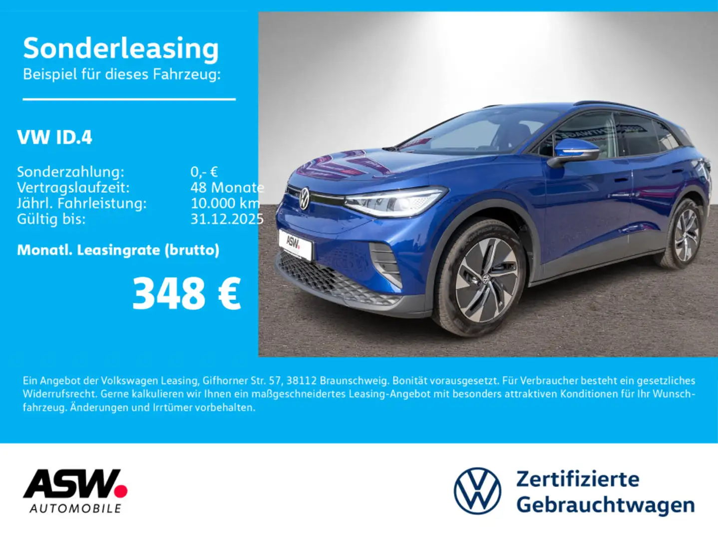 Volkswagen ID.4 Pure LED Navi Wärmepumpe ACC PDC SHZ Blau - 1