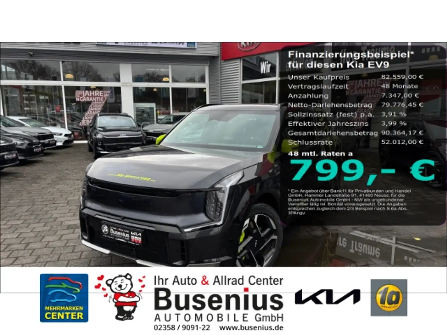 Kia EV9 GT 4WD +WP+Pano+7S+SHZ+LED+21Zoll Grau - 1