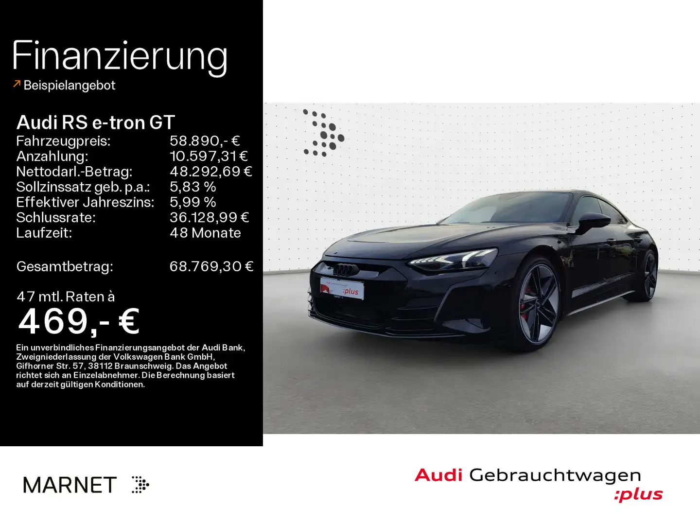 Audi RS e-tron GT quattro*Navi*Matrix*Alu*B&O*HUD*PDC Negru - 1