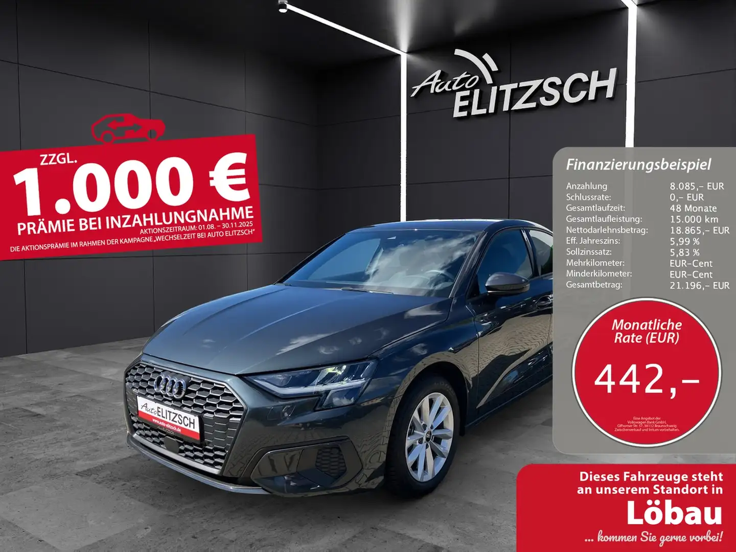Audi A3 Limousine 30 TFSI S-tronic LED Navi AVC ACC RFK Grau - 1