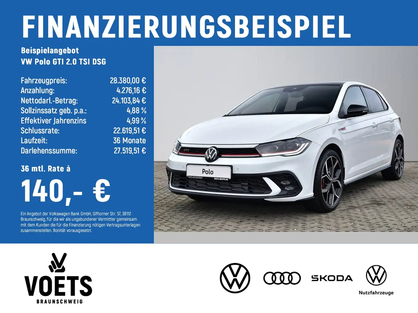 Volkswagen Polo GTI 2.0 TSI DSG ACC+RearView+MATRIX-LED Weiß - 2