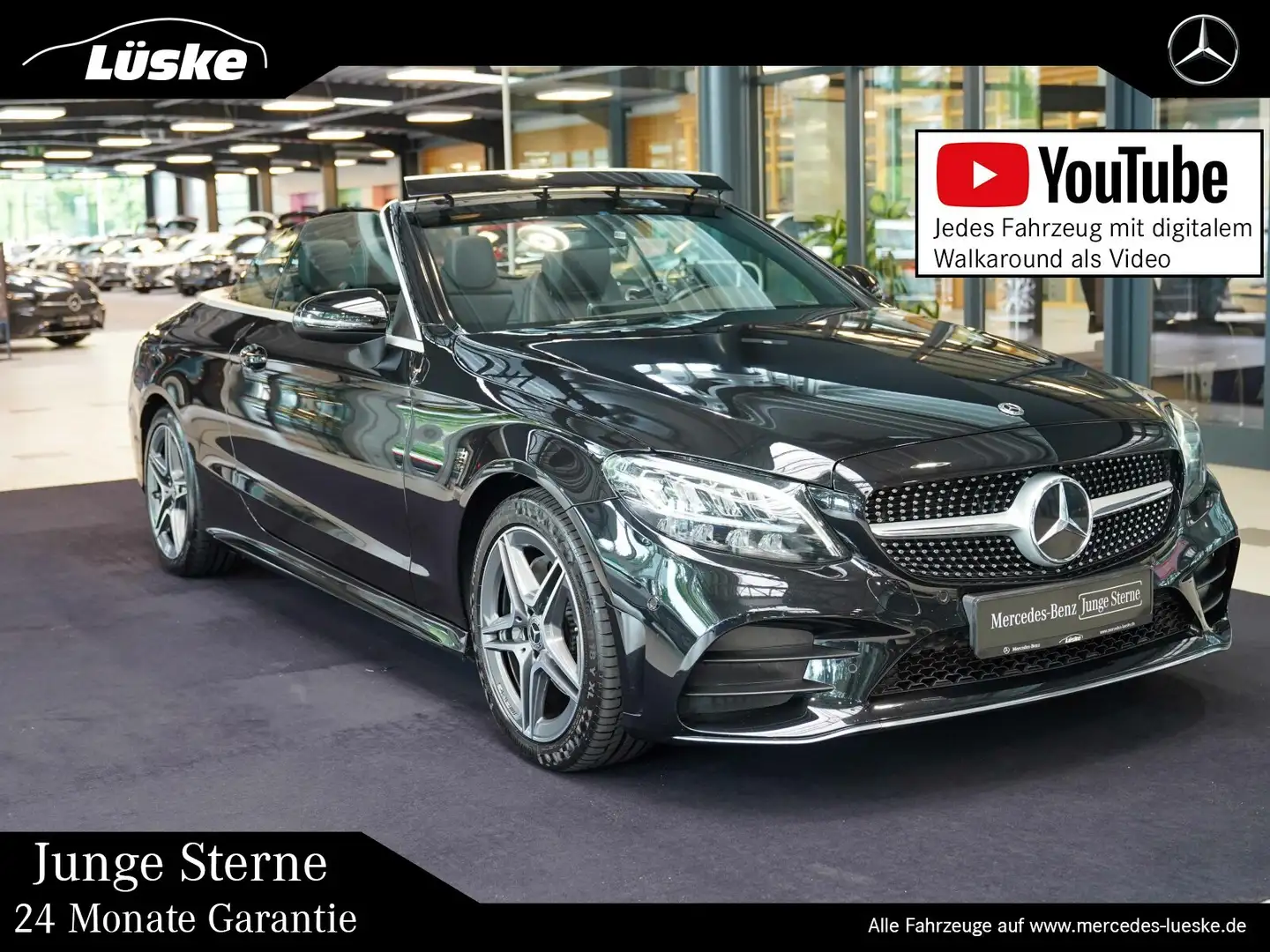 Mercedes-Benz C 220 C 220 d Cabrio AMG Line AHK Holz Esche AIRCAP crna - 1