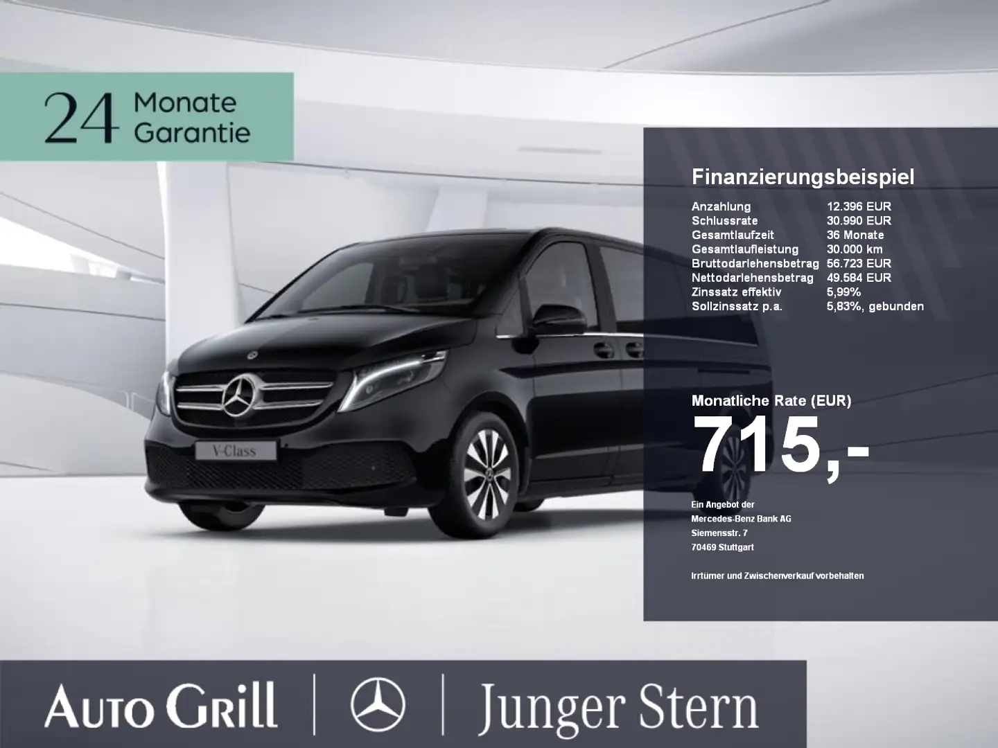 Mercedes-Benz V 300 d Avantg XL StdHzg Leder 8Si LEDILS Navi Zwart - 1