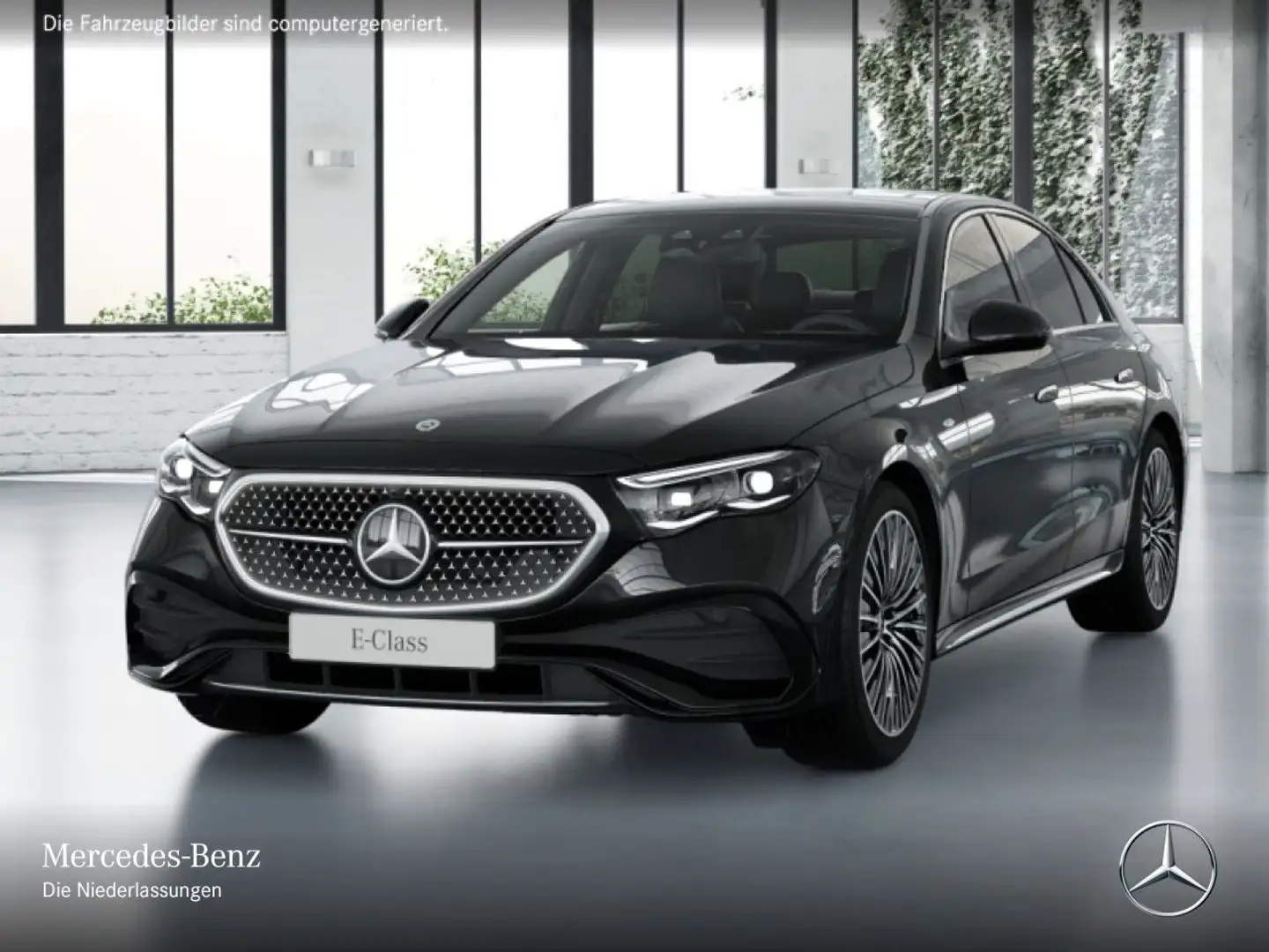 Mercedes-Benz E 300 e Hybrid Edition AMG-Line Fahrass 360° Pano Schwarz - 2