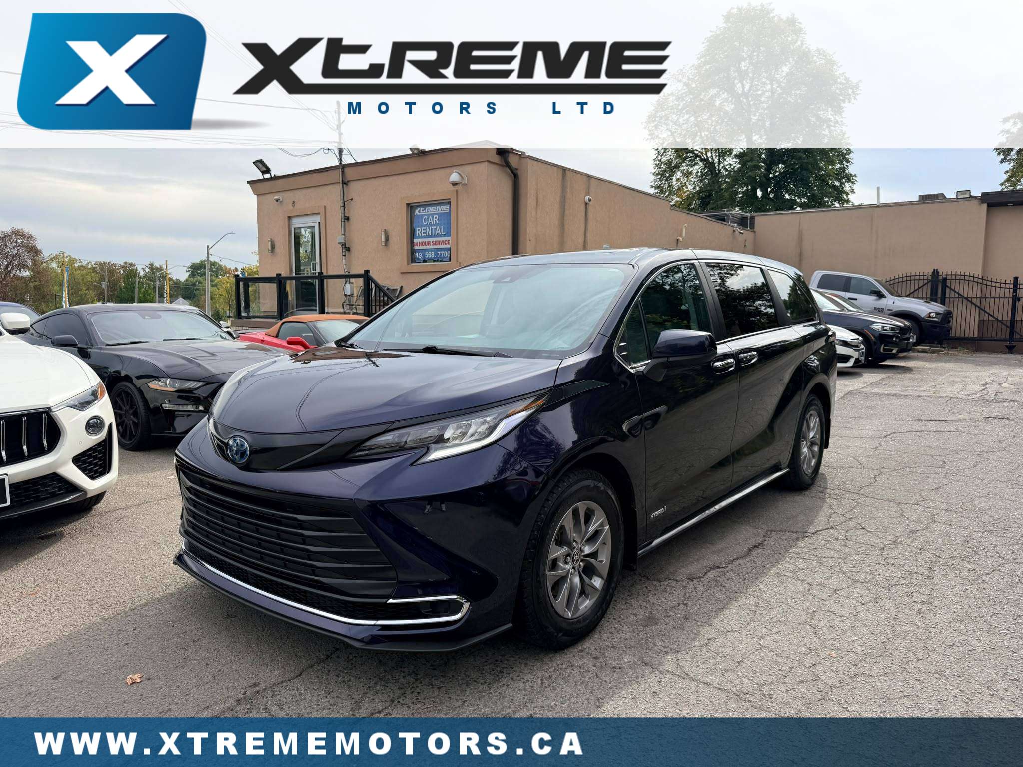 Blue 2021 Toyota Sienna Minivan Front-Wheel Drive Automatic