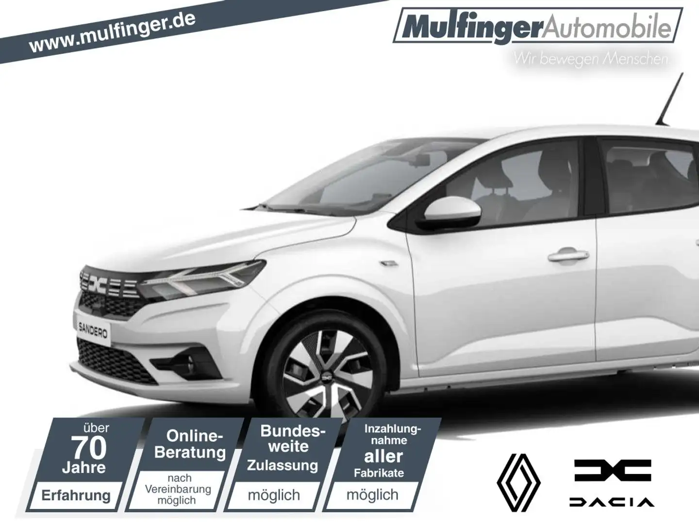 Dacia Sandero Expression TCe 90 DISPLAY Bluetooth Klima Grau - 1
