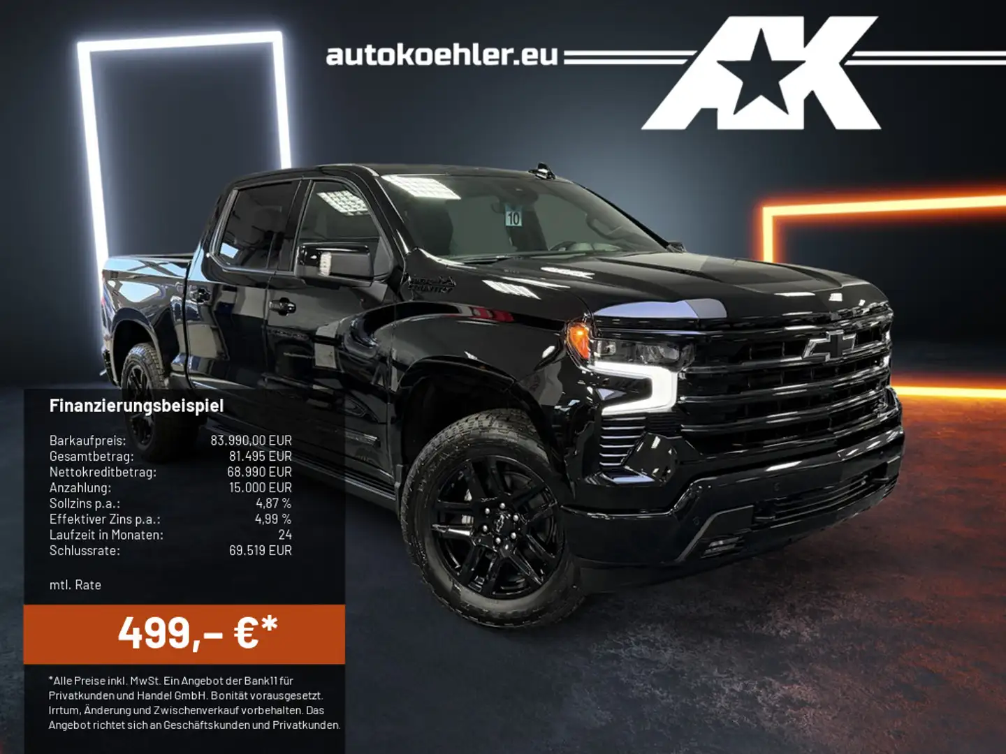 Chevrolet Silverado High Country Midnight Edition MY 25 6.2l V8 Negro - 1