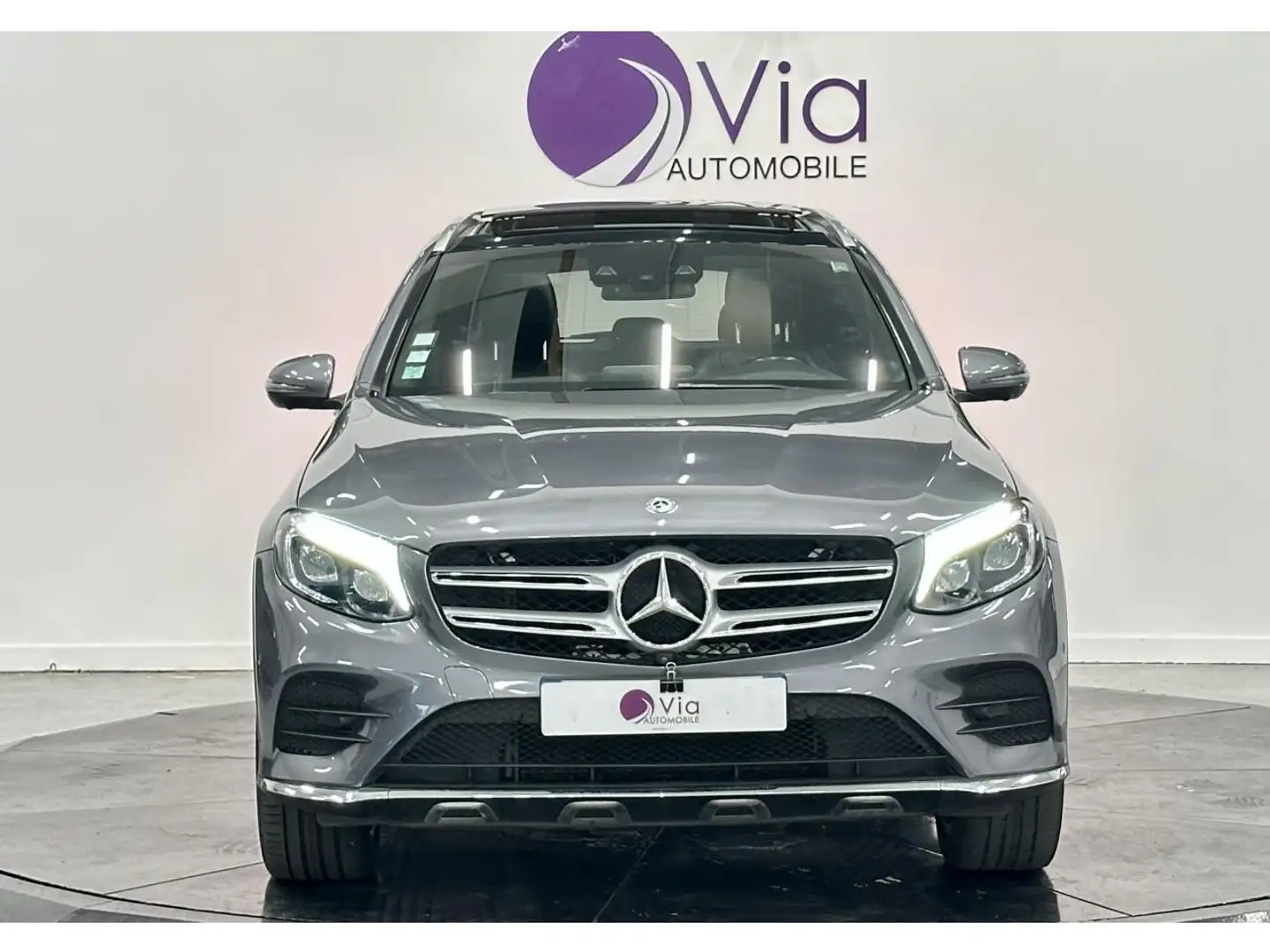 Mercedes-Benz GLC 250 250D 250 D 204 FASCINATION AMG / TOIT OUVRANT / CUIR / SIEGE ELECTRIQUE Gris - 2