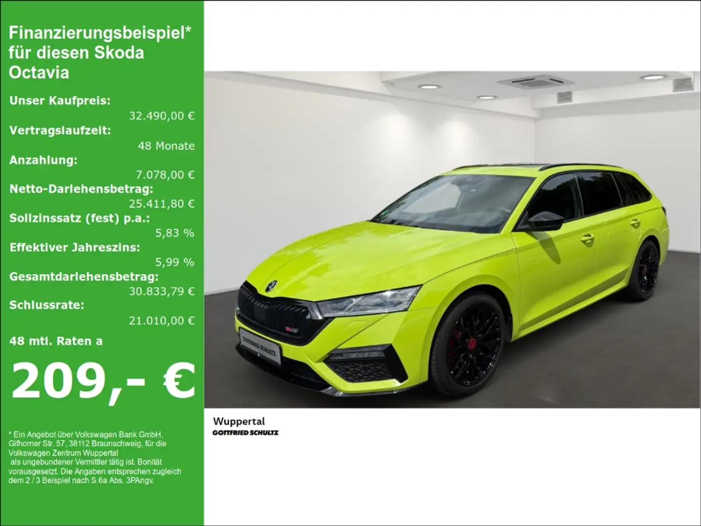 Skoda Octavia Combi 2.0 TSI RS PANO LED SHZ PDC Verde - 1