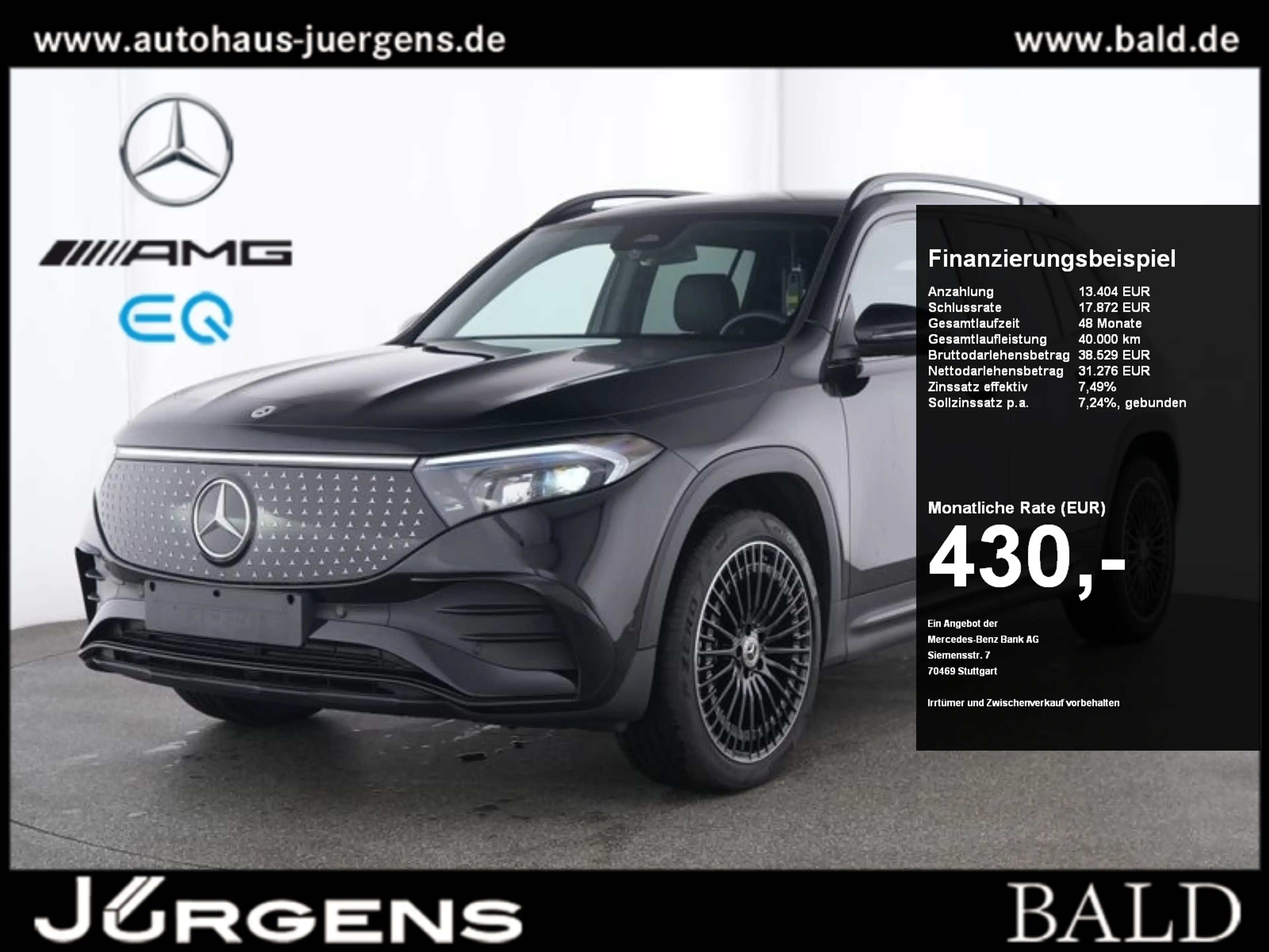 Mercedes-Benz EQB 300 4M AMG-Sport/Pano/Burm/Night/Memo/20'