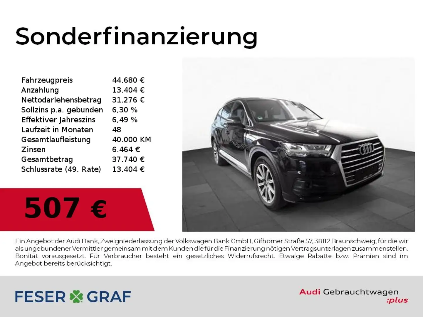 Audi Q7 3.0 TDI 2x S Line Leder,LED,Navi,AHK,HUD Nachtrada Schwarz - 1