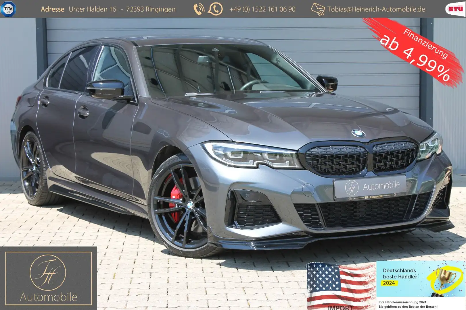 BMW 340 *Limo*Leder*LED*1.Hand*Kamera*Navi* Grijs - 1