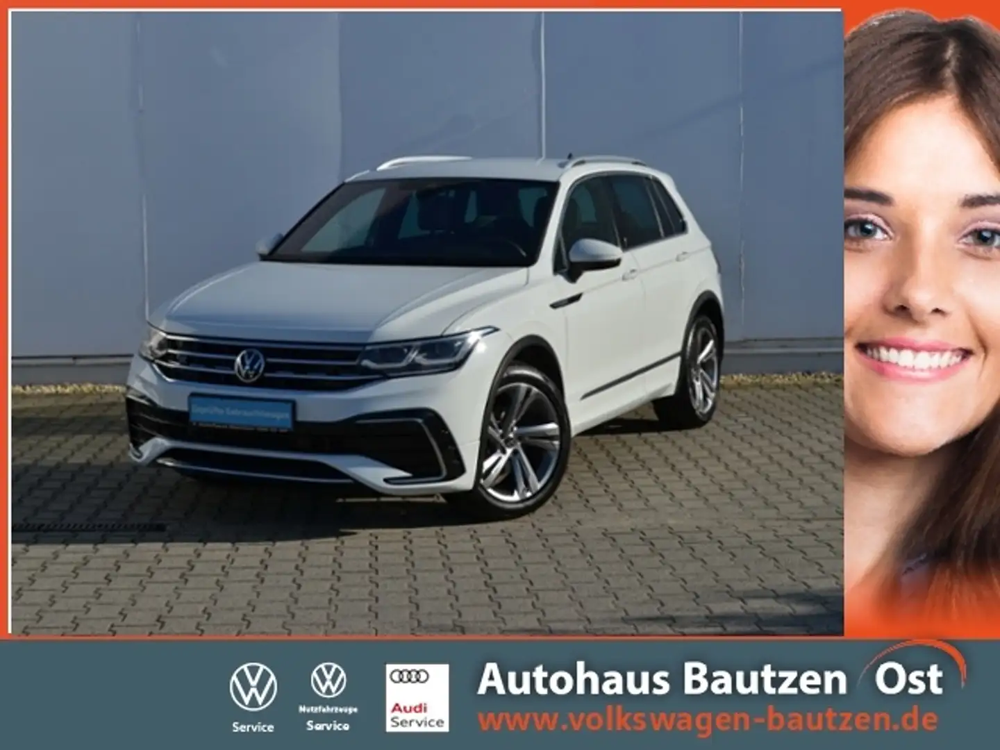 Volkswagen Tiguan 2.0 TDI DSG R-Line AHK/MATRIX/19-ZOLL/NAVI/BUSINE Weiß - 1