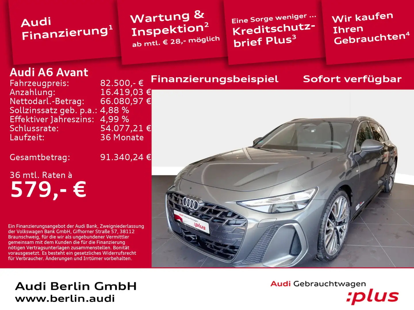 Audi A6 TFSI quattro S tronic Grau - 1